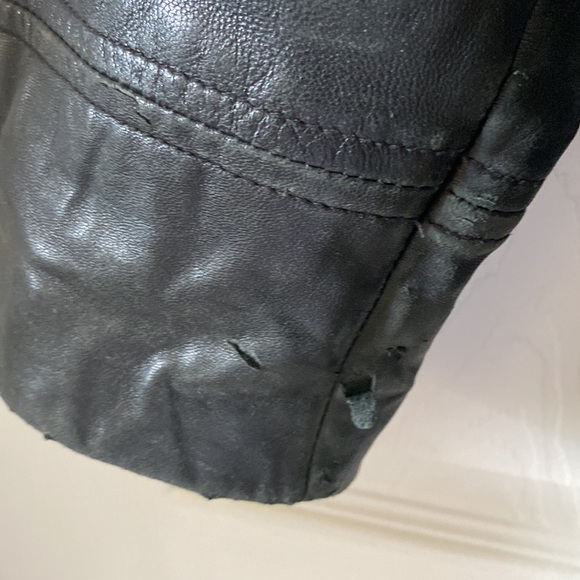 Kenneth Cole Vintage leather black jacket Womens size small - Picture 8 of 15